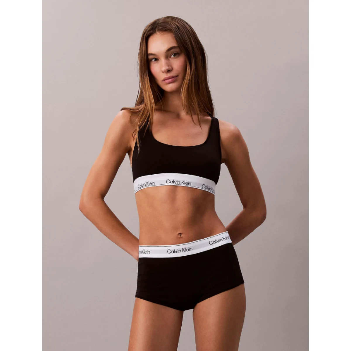 Dámska podprsenka CALVIN KLEIN Unlined Bralette Icon Cotton Modal black · záber 3