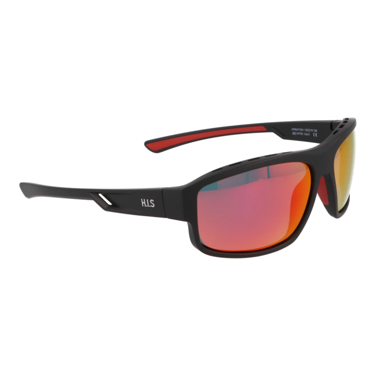 Polarizační sluneční brýle H.I.S. POLARIZED HPS47105-1, black, smoke with red mirror POL, 62-15-139 · záber 5