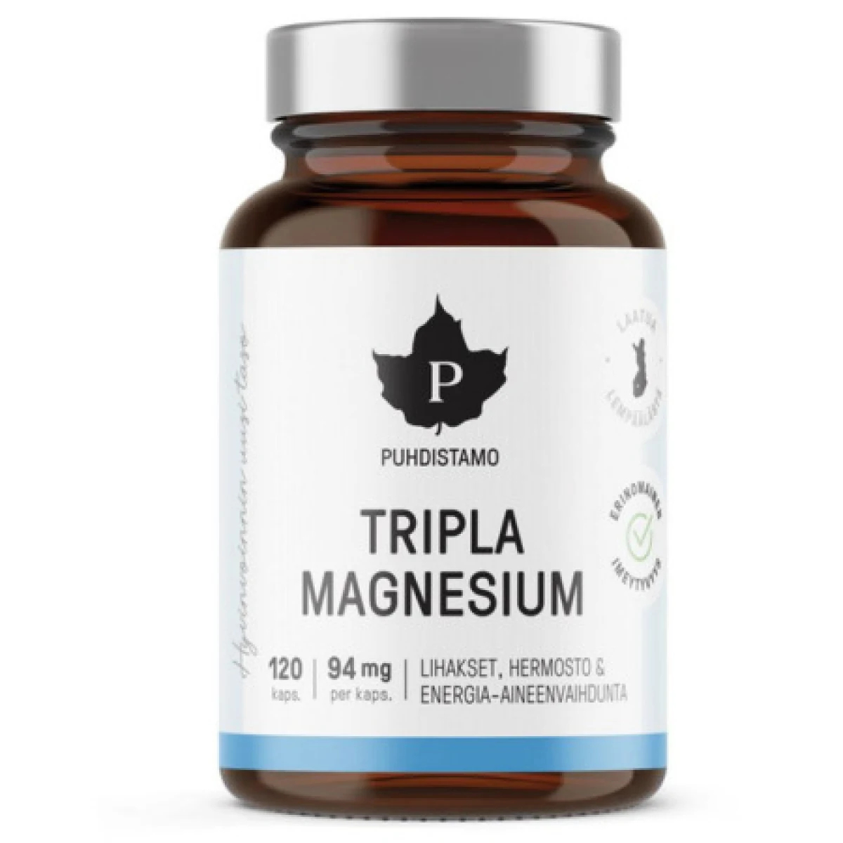 PUHDISTAMO Triple magnesium horčík 120 kapsúl · záber 1