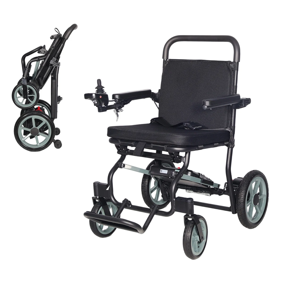 Elektrický odľahčený invalidný vozík inSPORTline Zauney • 16,6kg • do 100kg • až 20km dojazd · záber 1