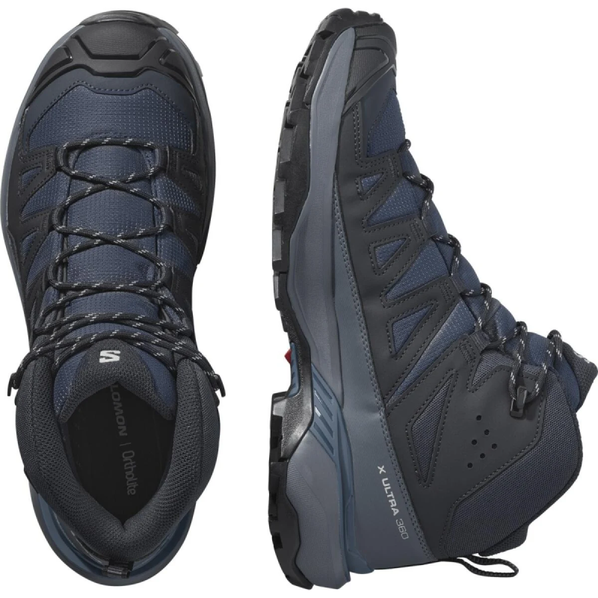 Pánska členková turistická obuv SALOMON X Ultra 360 Mid GTX M blue nights dark navy dark blue · záber 4