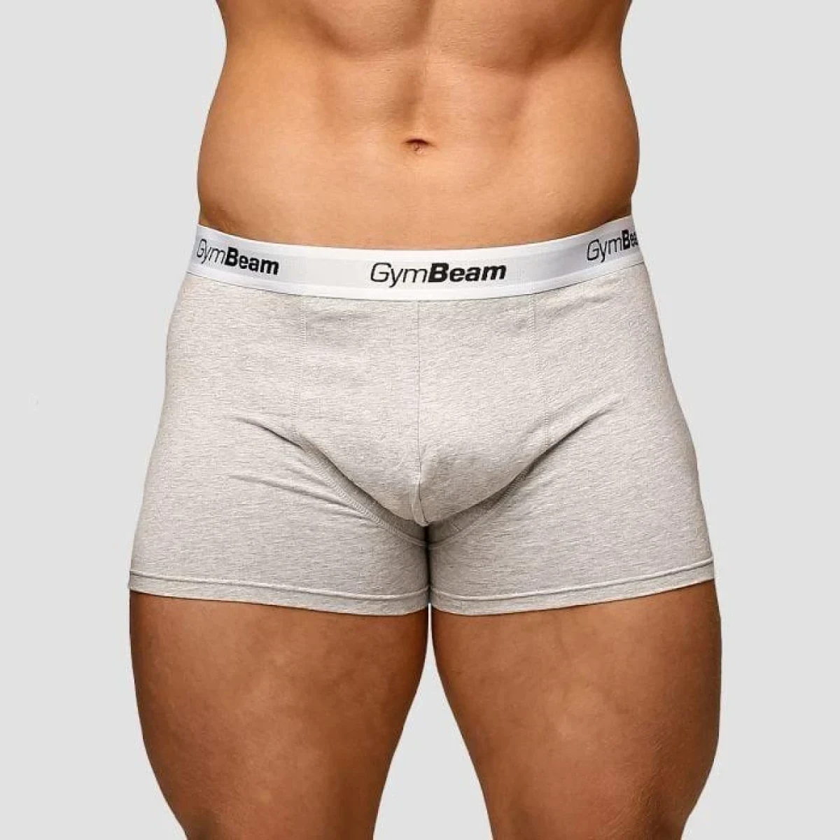 GymBeam Pánské boxerky Essentials 3Pack šedé - Barva: sivá · záber 1