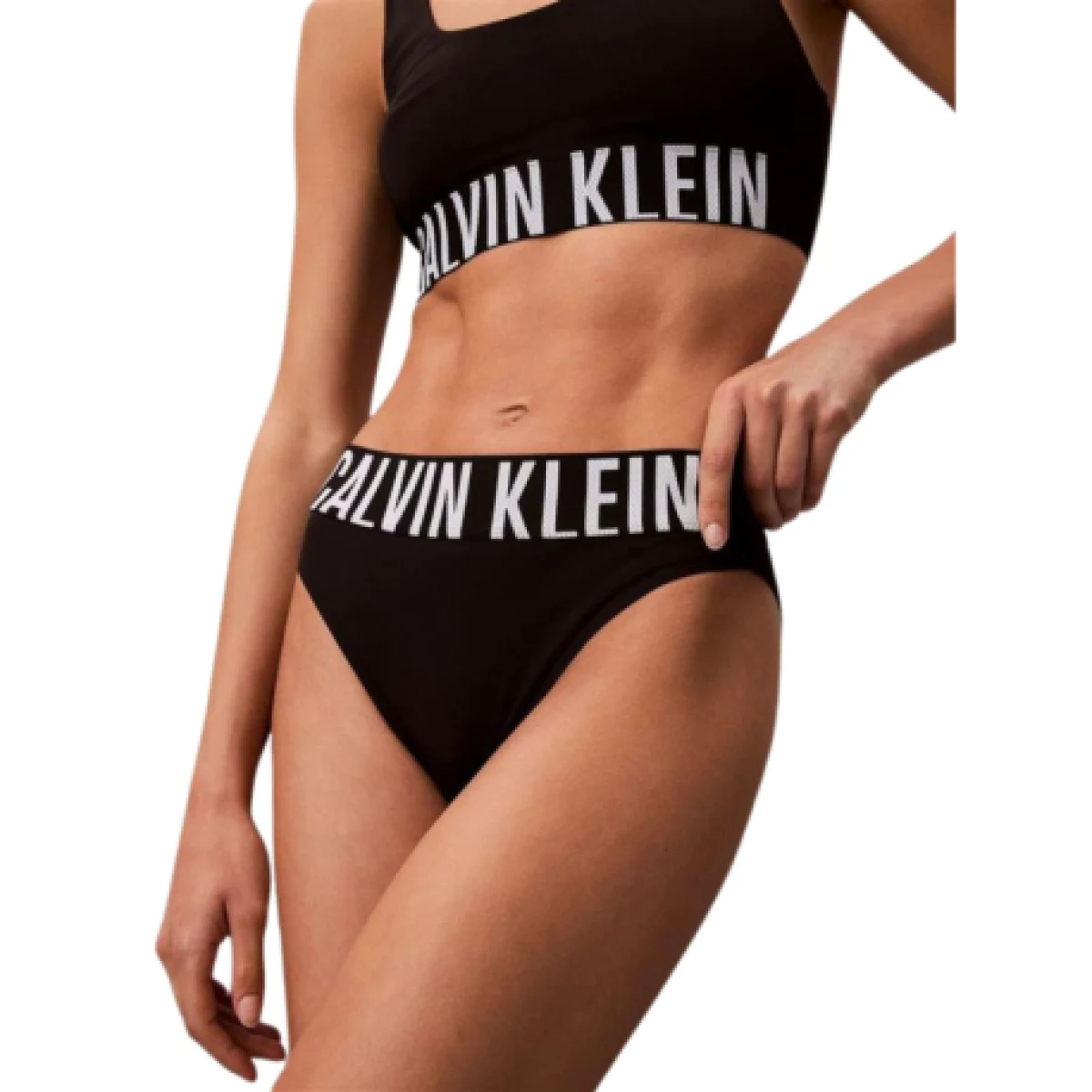 Dámske nohavičky CALVIN KLEIN High Waist Bikini Briefs Intense Power Microfibre black · záber 1