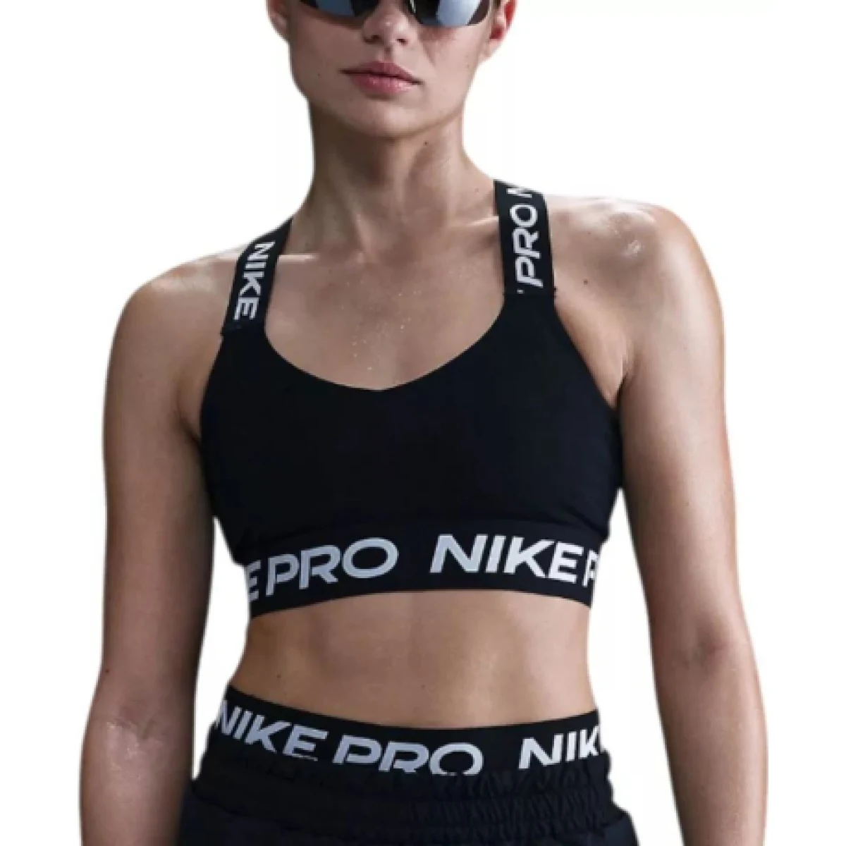 Dámska tréningová športová podprsenka NIKE PRO W NP BRA TT BLACK BLACK WHITE · záber 1