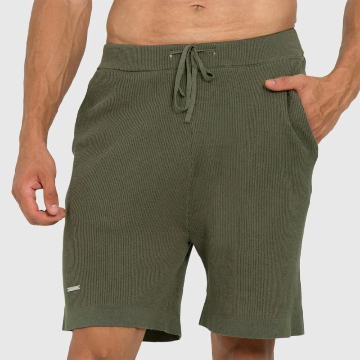 Pánske pletené kraťasy Iron Aesthetics Vibe, zelené · záber 2