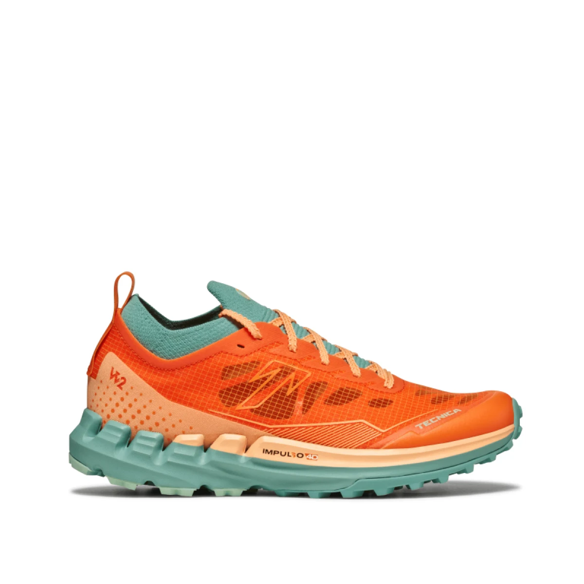 Dámská běžecká trailová obuv TECNICA Pyrox Speed Ws, orange aqua green · záber 2