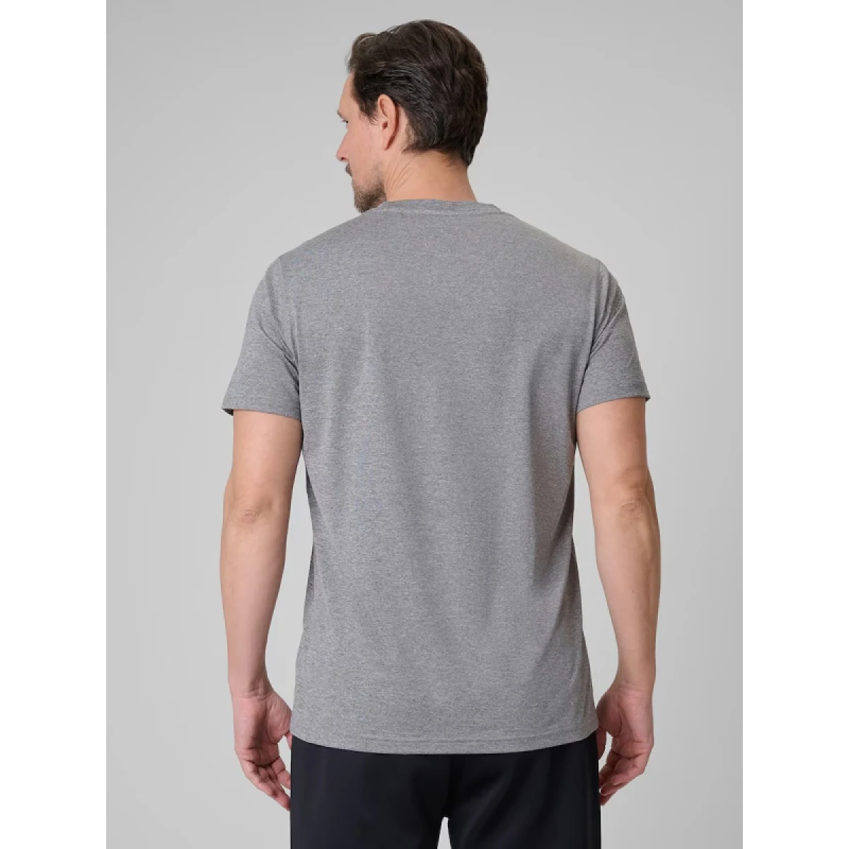 Pánské tréninkové tričko s krátkým rukávem 4F TSHIRT FNK M2140-25M-GREY MELANGE · záber 4