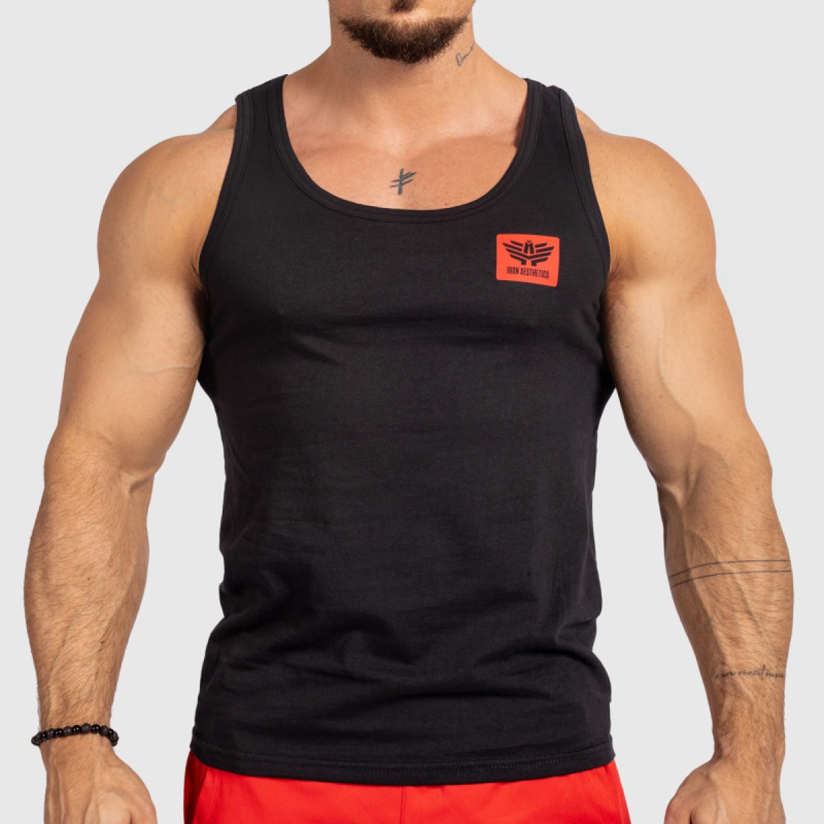 Pánske fitness tielko Iron Aesthetics Control, čierne · záber 2