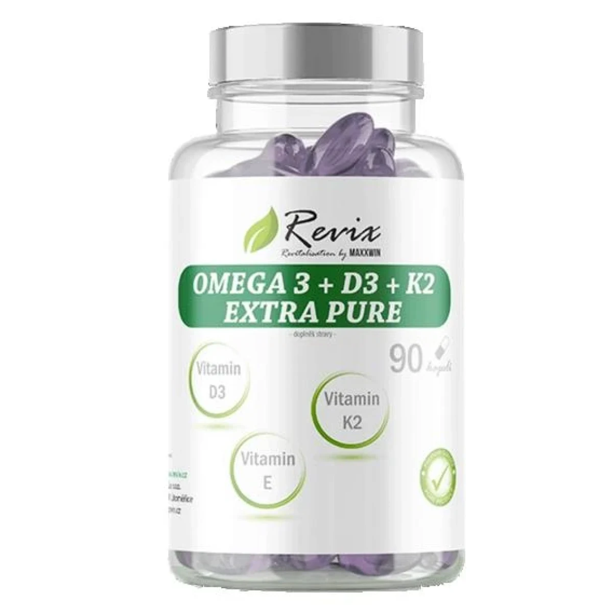 Revix Omega 3 + D3 K2 Extra pure 90 kapslí · záber 1