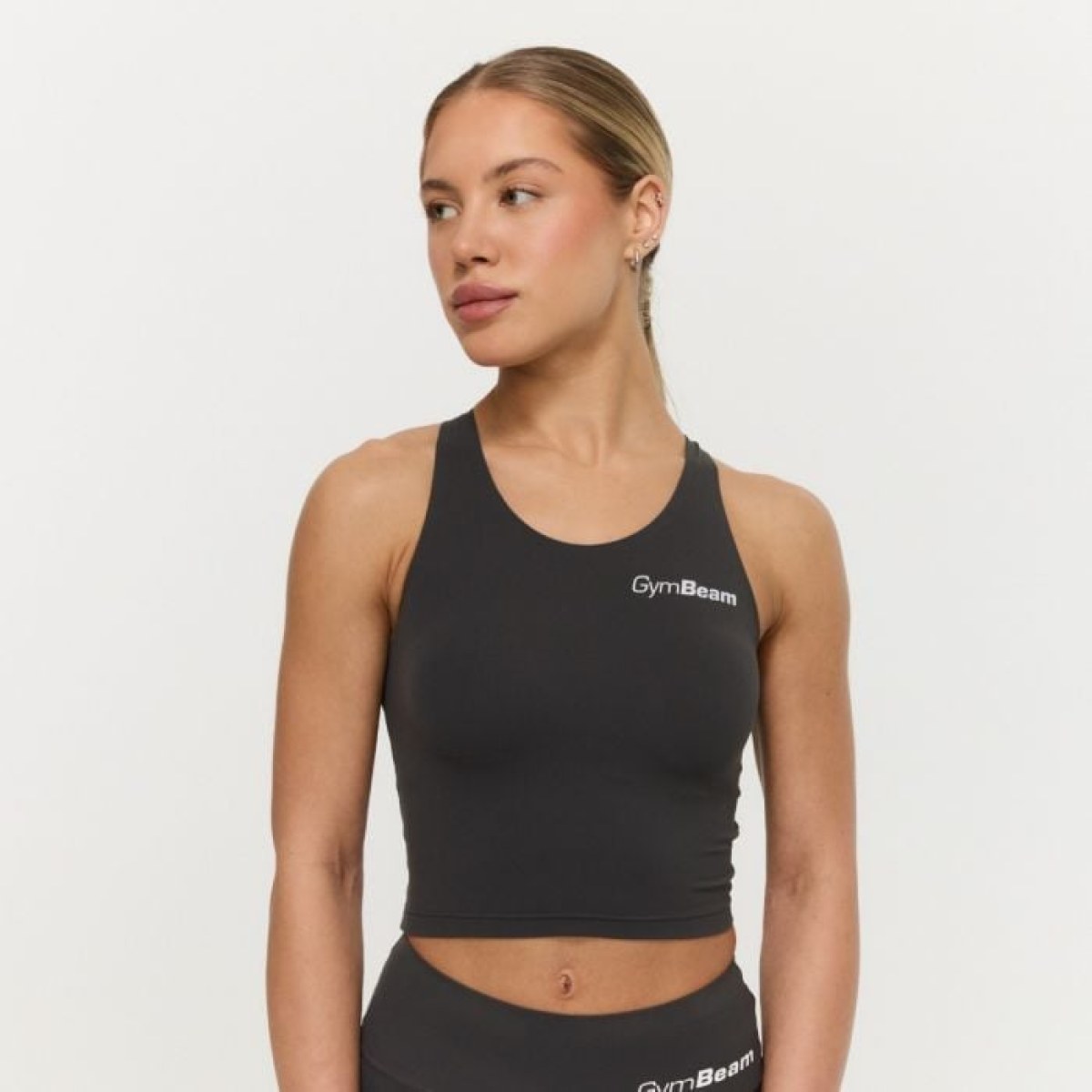 GymBeam Dámsky športový top BEAT Charcoal S · záber 1
