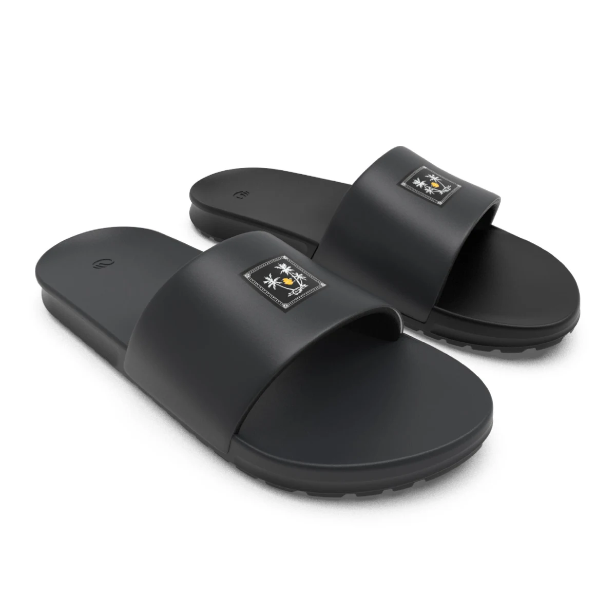 DECATHLON Pánske šľapky 550 Palm label čierne 45-46 · záber 2