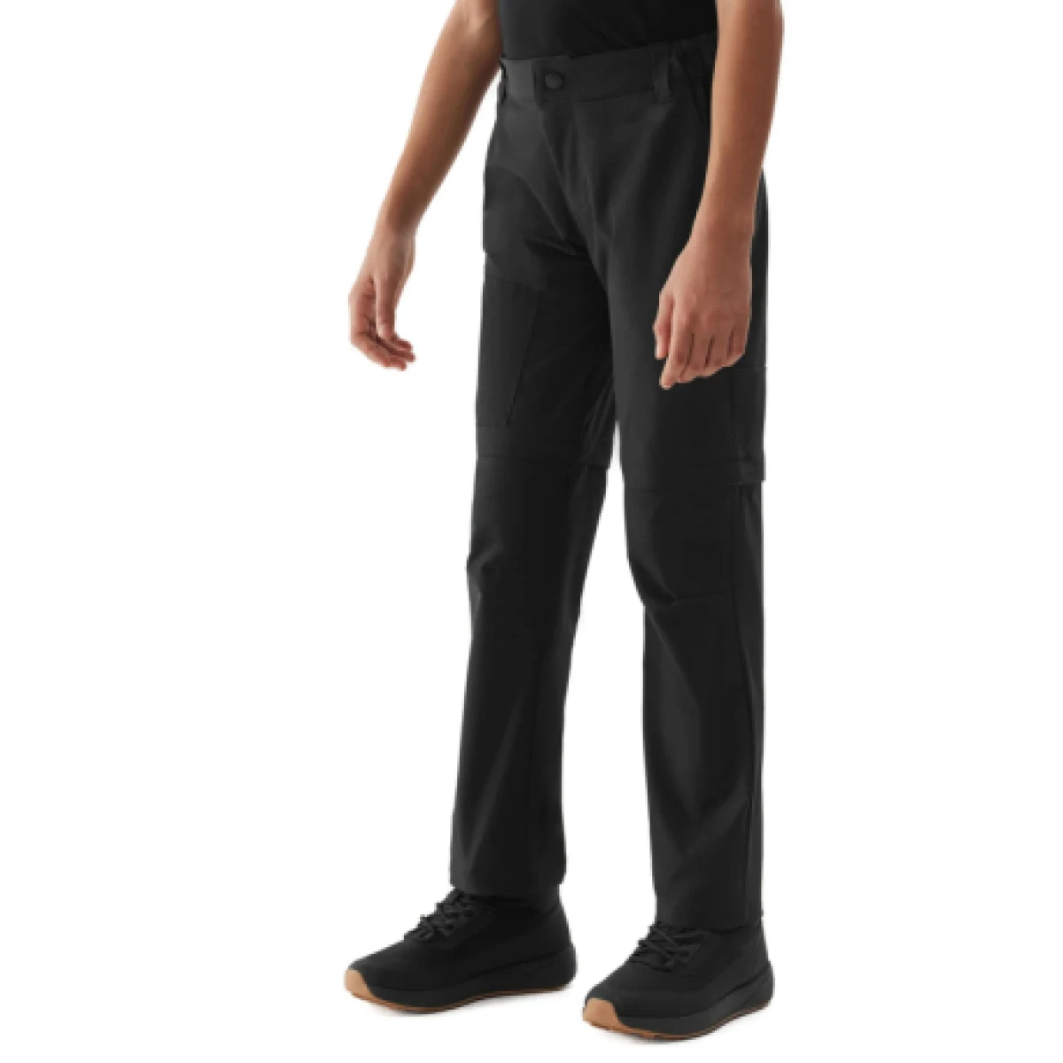 Dievčenské turistické nohavice 4F JUNIOR TROUSERS FNK-JWSS24TFTRF494-21S-BLACK · záber 1
