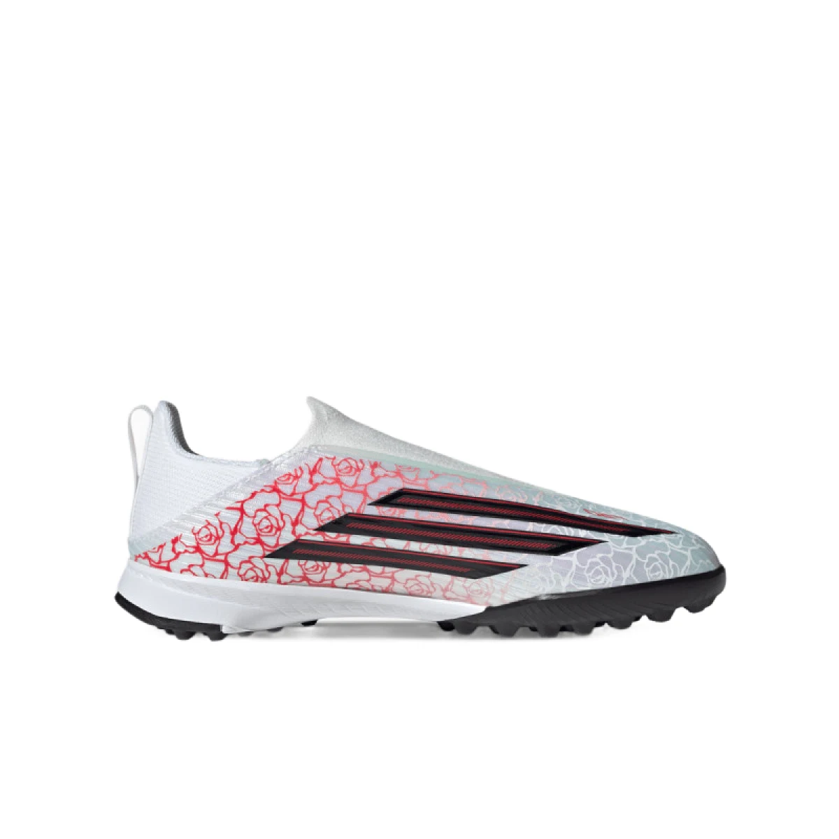 Chlapčenské futbalové kopačky turfy ADIDAS F50 Lamine Yamal League LL Jr TF cloud white core black lucid red · záber 2