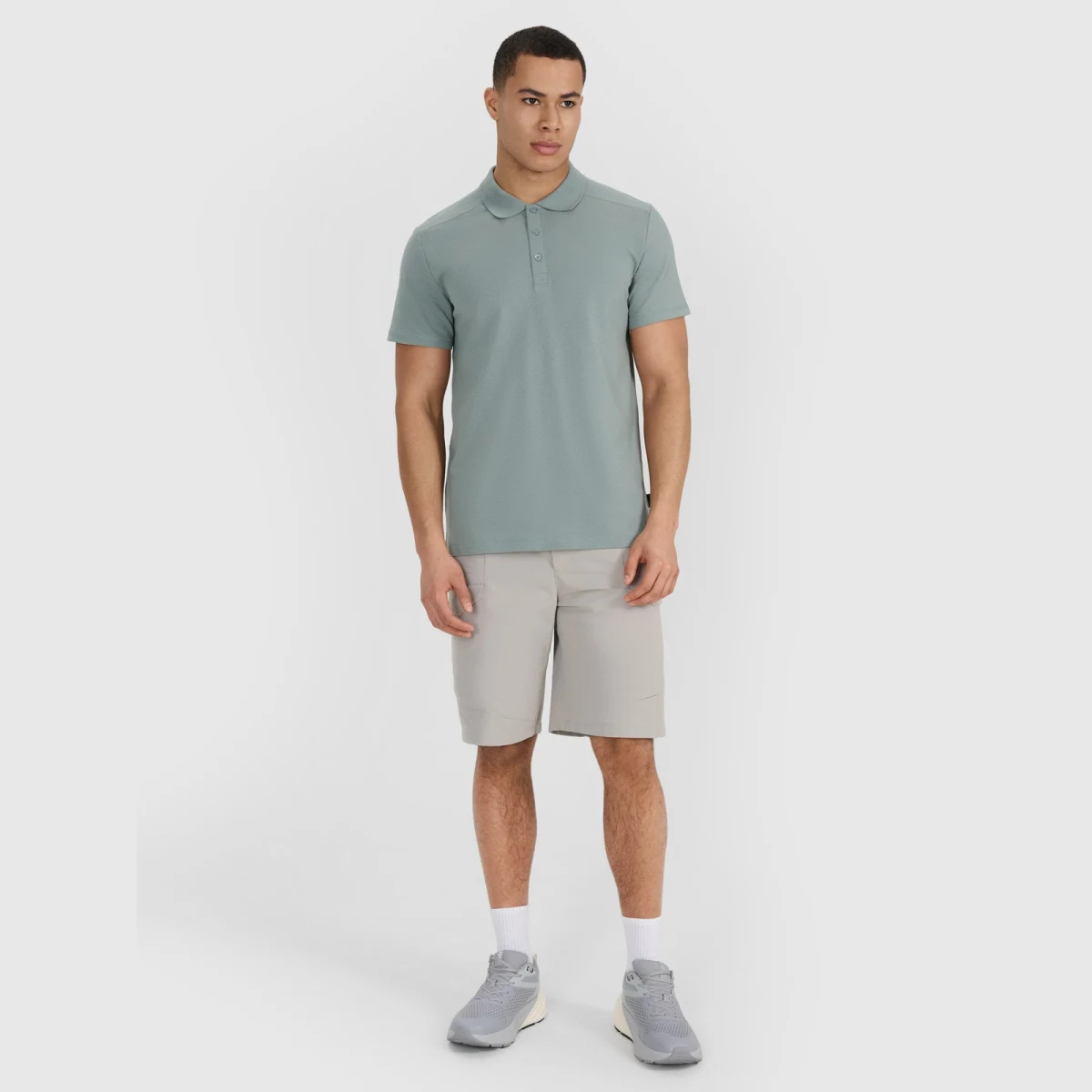 Pánské regular polo tričko - khaki · záber 2