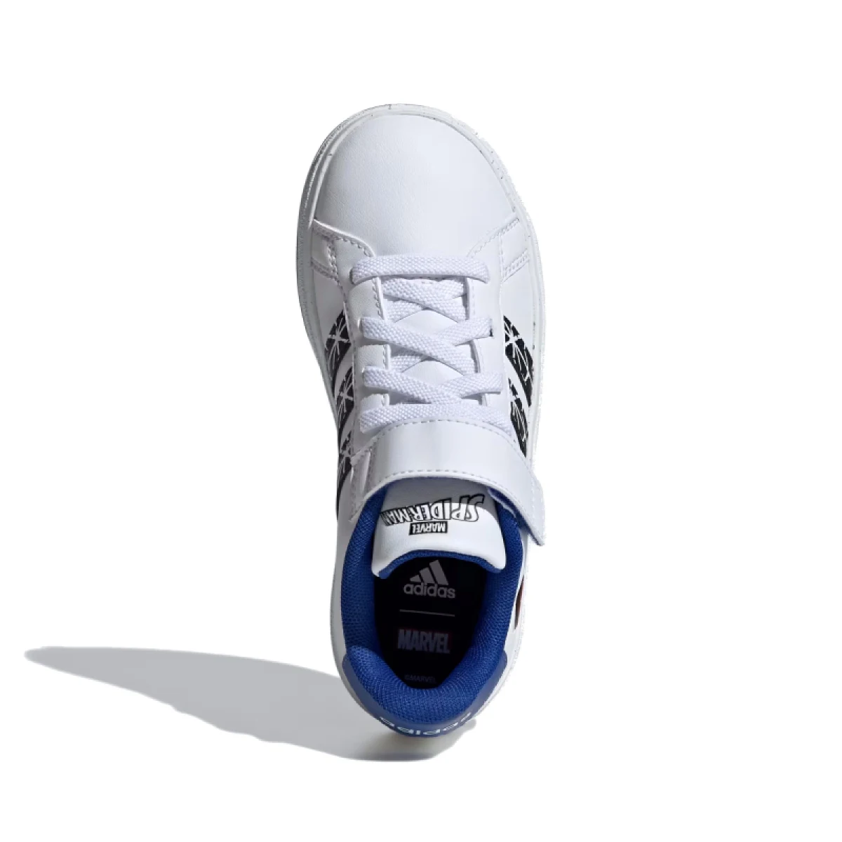 Chlapecká rekreační obuv ADIDAS Marvel Spider-Man Grand Court white core black royal blue · záber 5