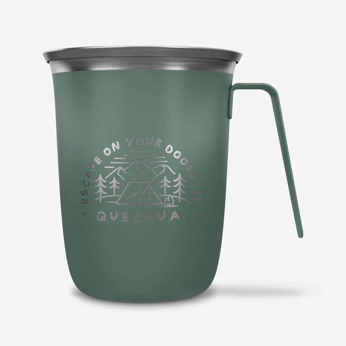 QUECHUA Antikorová kempingová šálka 0,5 l zelená bez · záber 1