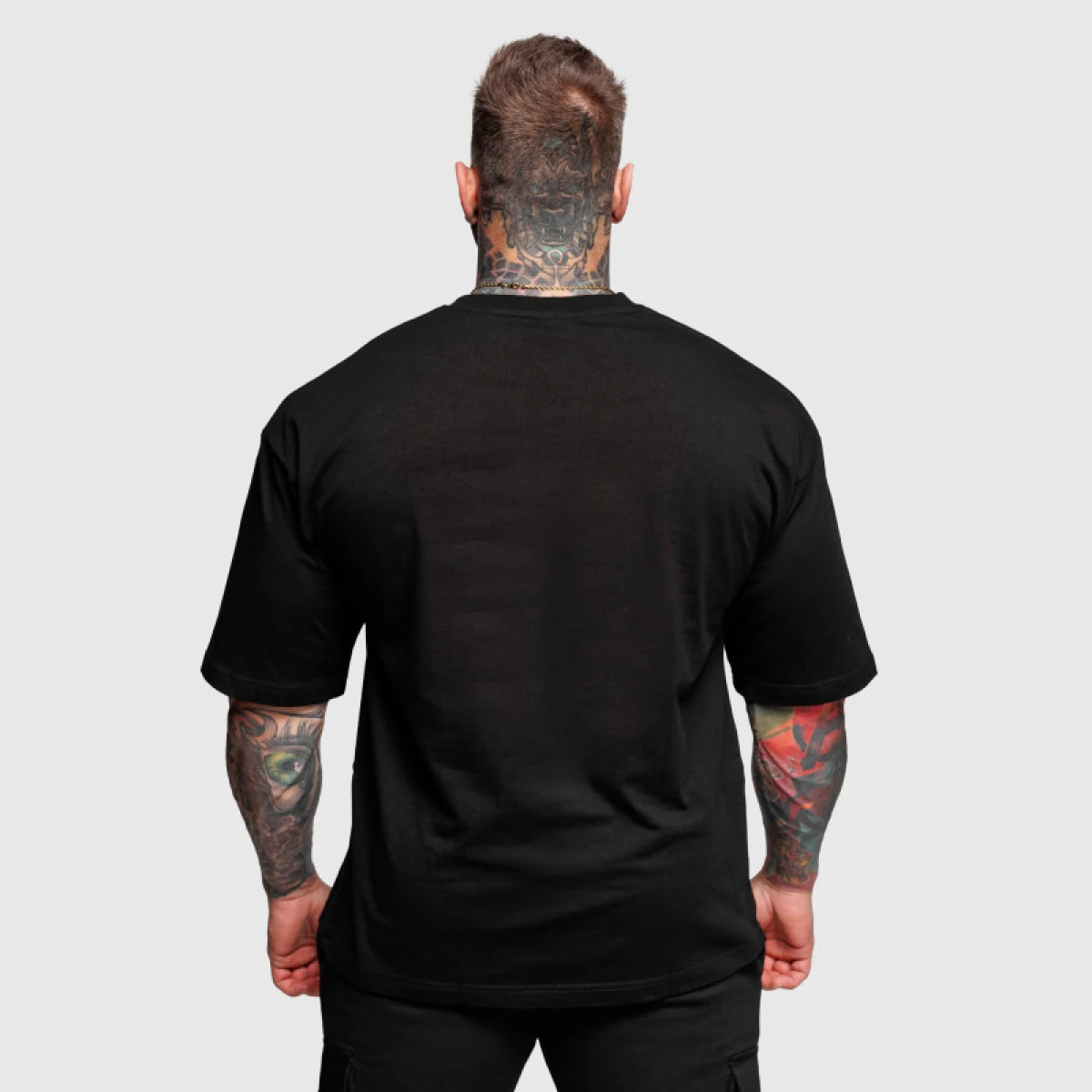 Oversize tričko Iron Aesthetics Major, čierne · záber 3