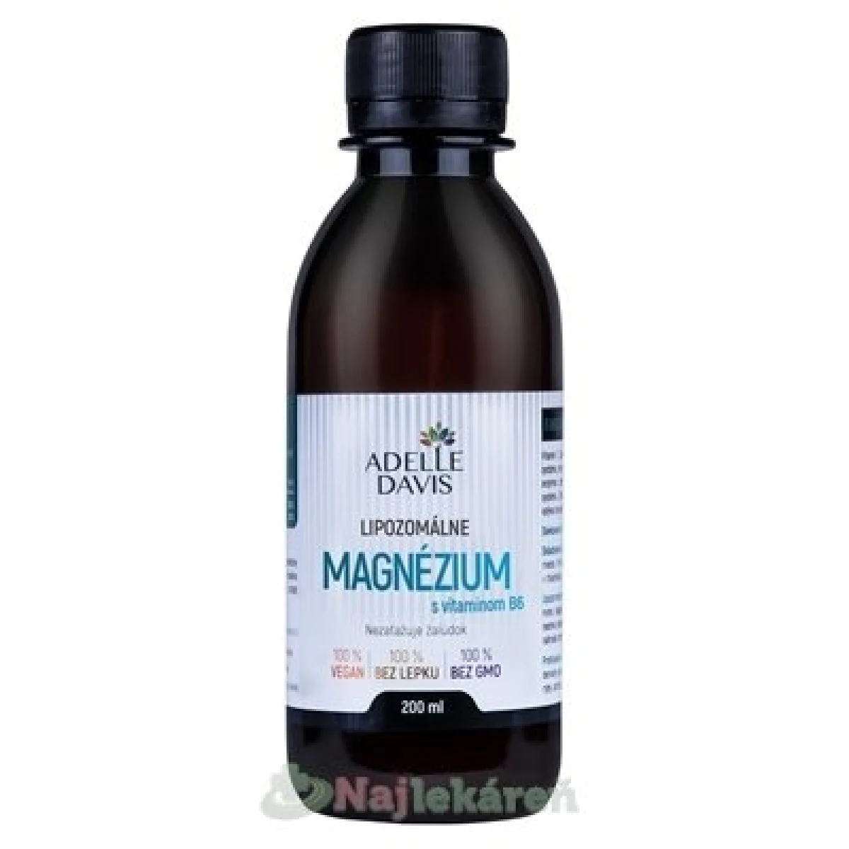 ADELLE DAVIS Lipozomálne magnézium s vitamínom B6 200ml · záber 1