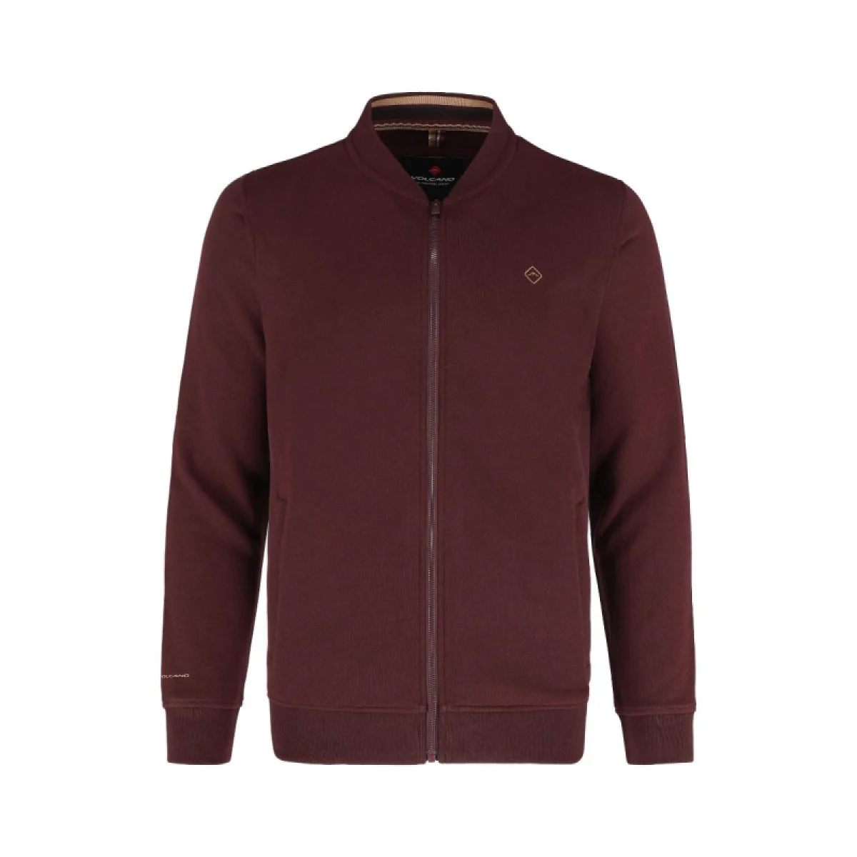 Pánská mikina se zipem VOLCANO B-COLLEGE-403-BURGUNDY · záber 4
