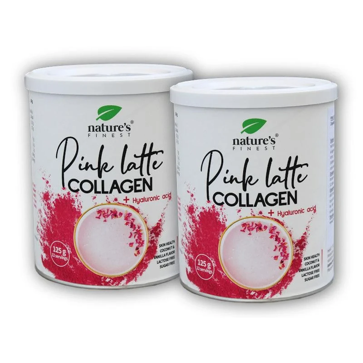 Natures Finest 2x Pink Latte Collagen Hyaluronic Acid 125g · záber 1