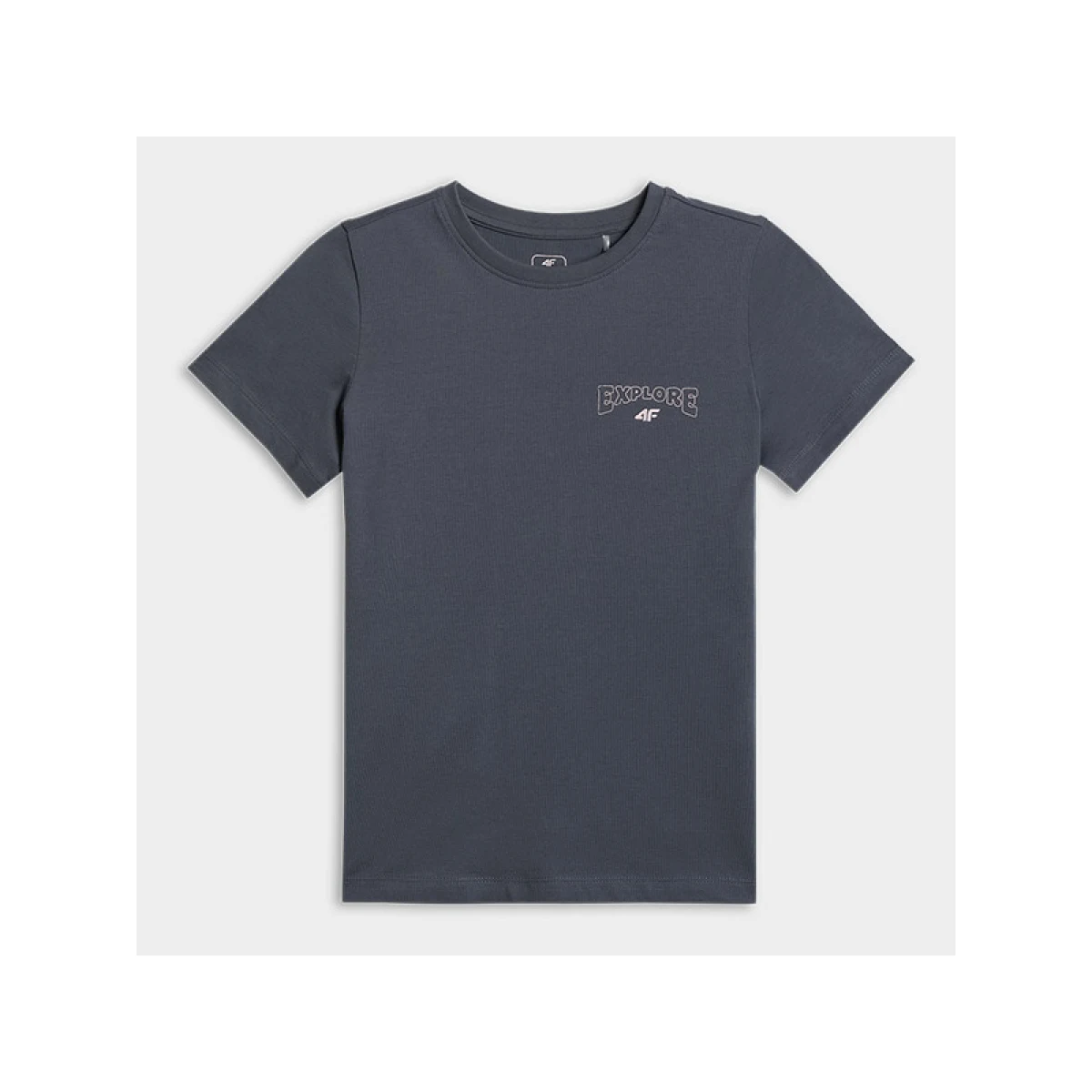 Dívčí tričko s krátkým rukávem 4F JUNIOR TSHIRT F2886-22S-ANTHRACITE · záber 3