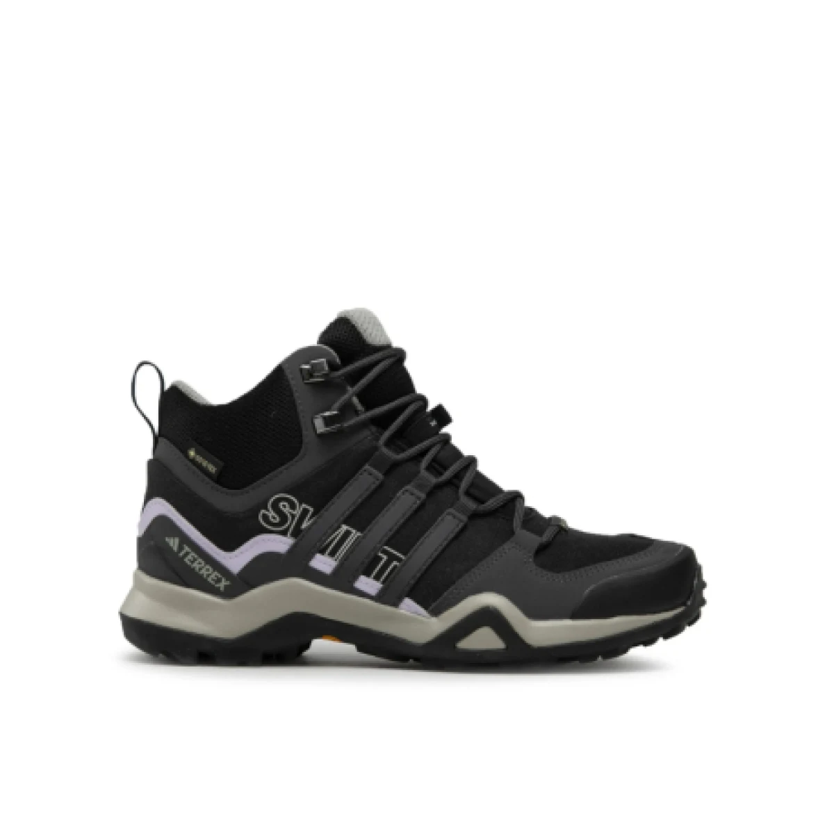 Dámská kotníková turistická obuv ADIDAS Terrex Swift R2 Mid GTX Ws core black solid grey purple tint · záber 1