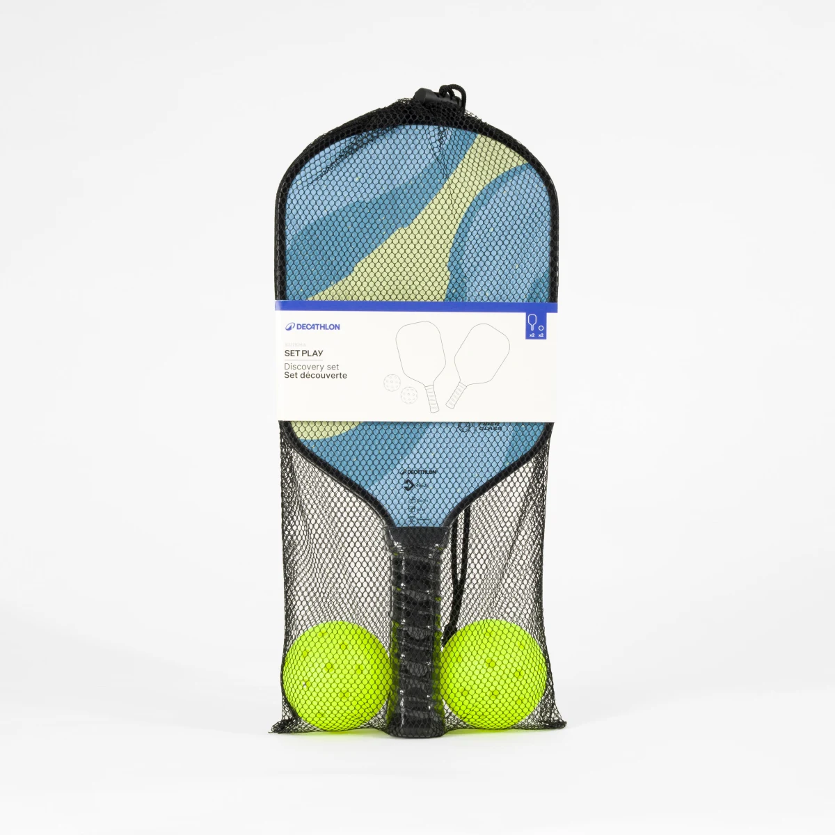 DECATHLON Súprava na pickleball Play – 2 rakety, 2 loptičky, taška na prenos bez · záber 1