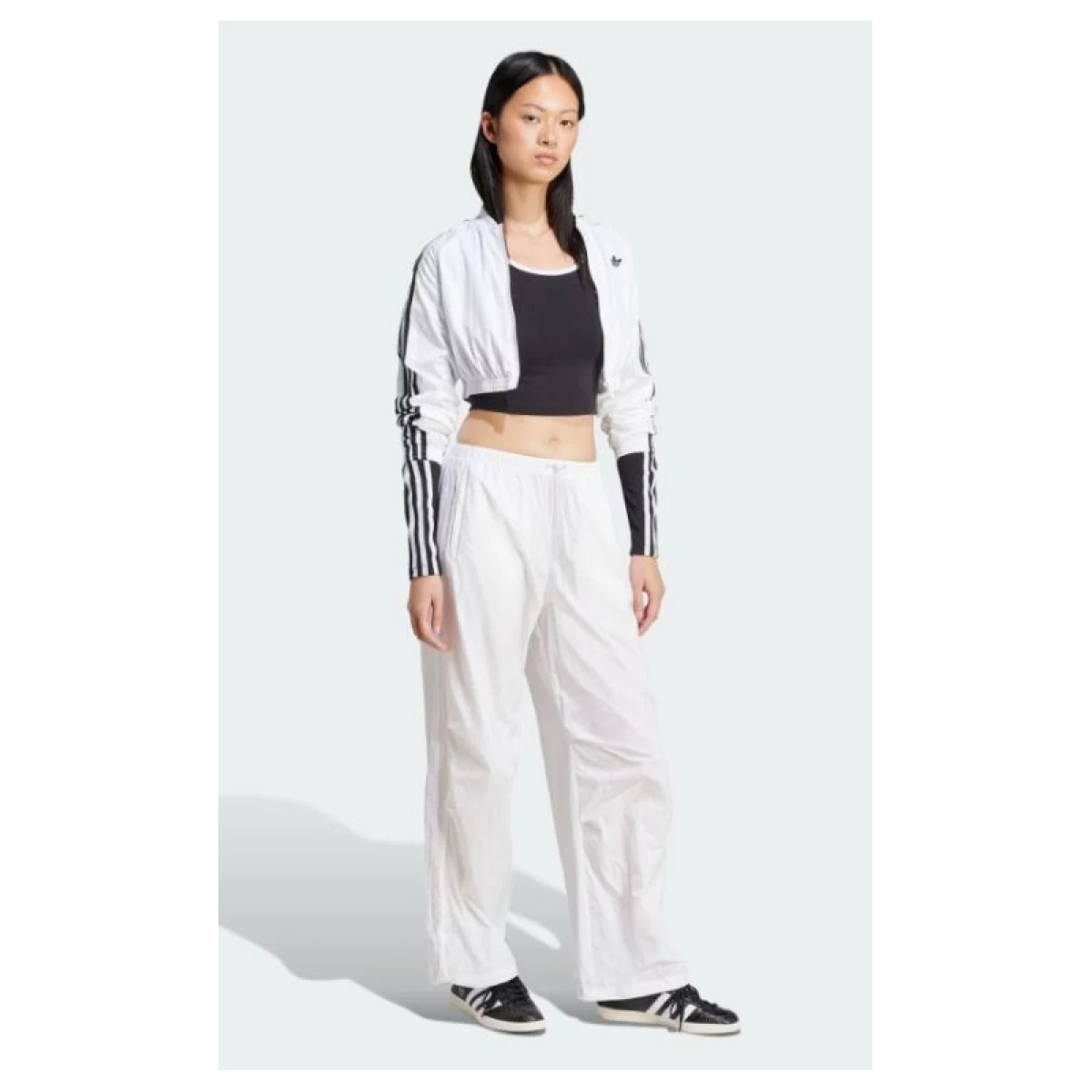 Dámské tričko s dlouhým rukávem ADIDAS ORIGINALS 3S LS CROP-BLACK · záber 5