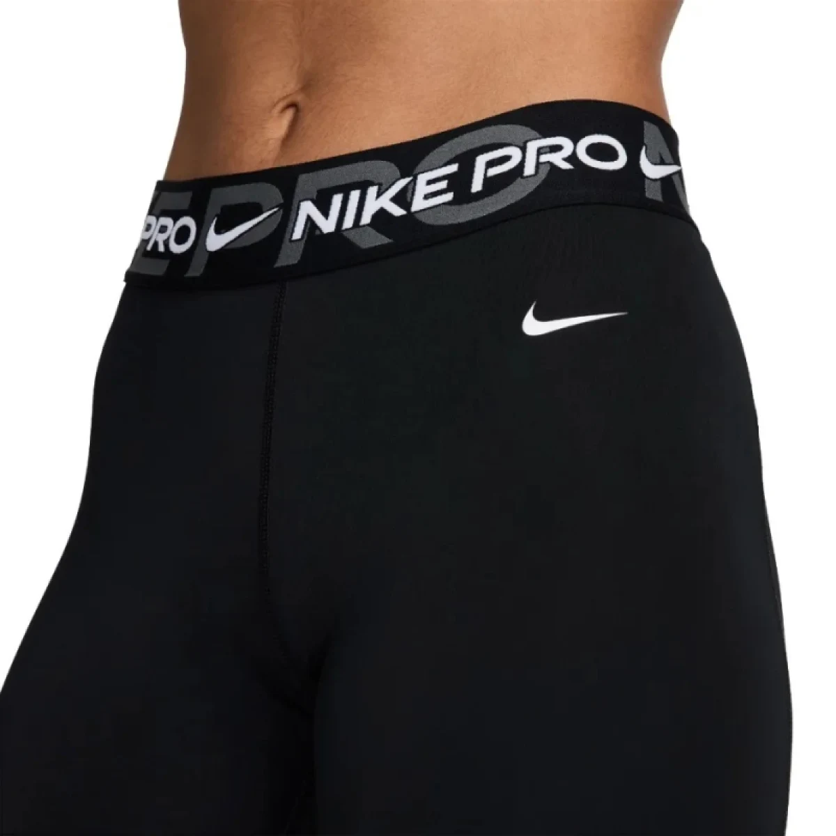 Dámské legíny NIKE PRO W NP DF MR 7 8 TIGHT TT-010 BLACK IRON GREY WHITE WHITE · záber 3