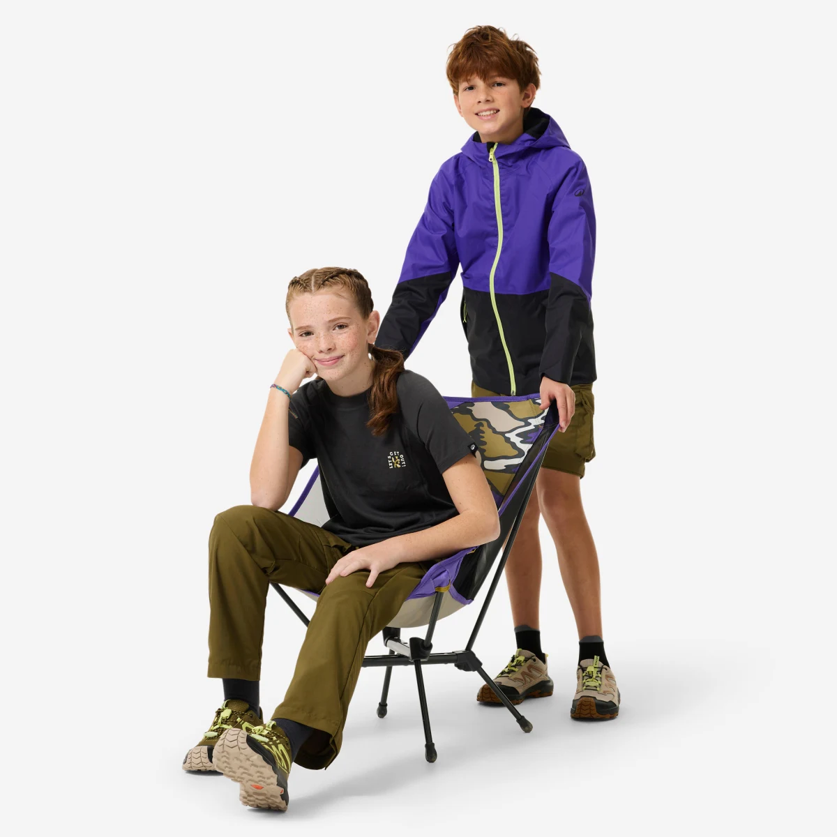 QUECHUA Detské odopínateľné turistické nohavice MH500 7-15 r. zelené 14-15 r (161-172 cm) · záber 2