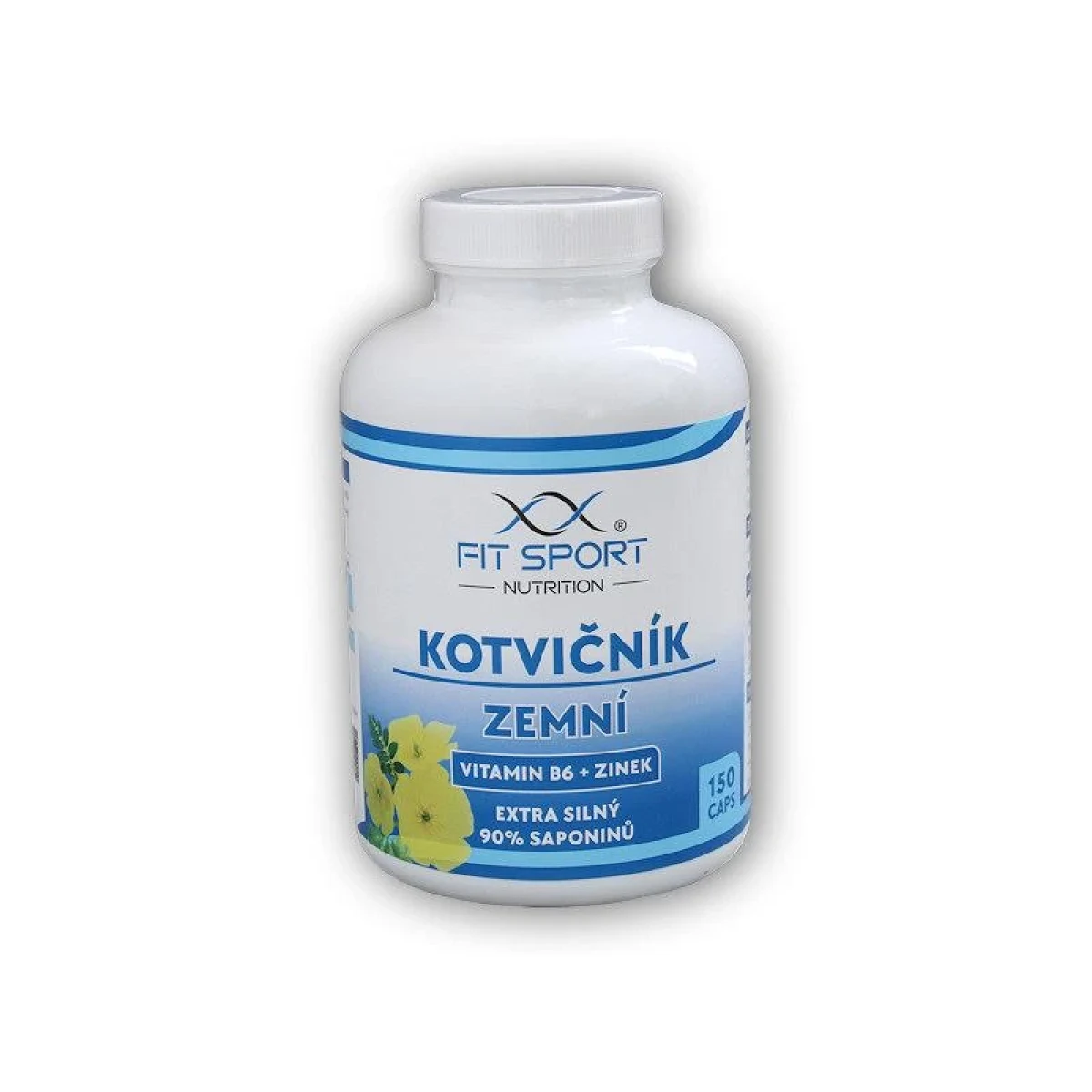 FitSport Nutrition Kotvičník zemní 90% + Vitamin B6 + Zinek 150 kapslí · záber 1
