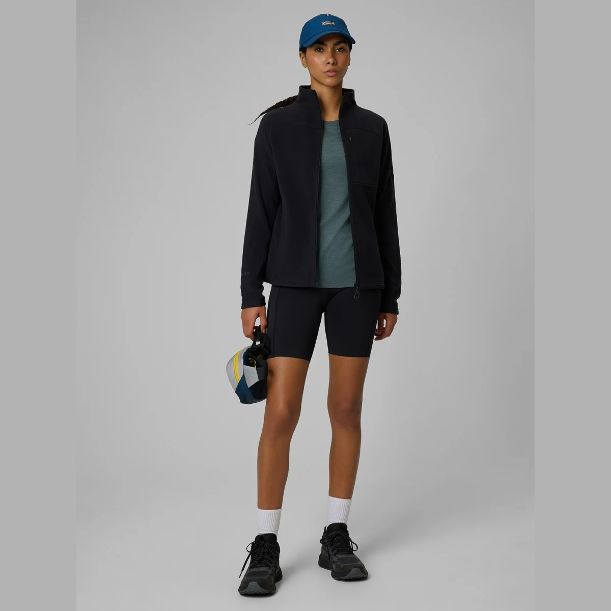 Fleece regular bez kapuce Polartec dámský - černý · záber 2