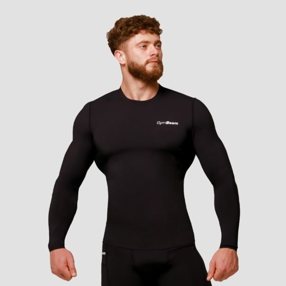 GymBeam Kompresné tričko s dlhým rukávom Mid Black XL · záber 1