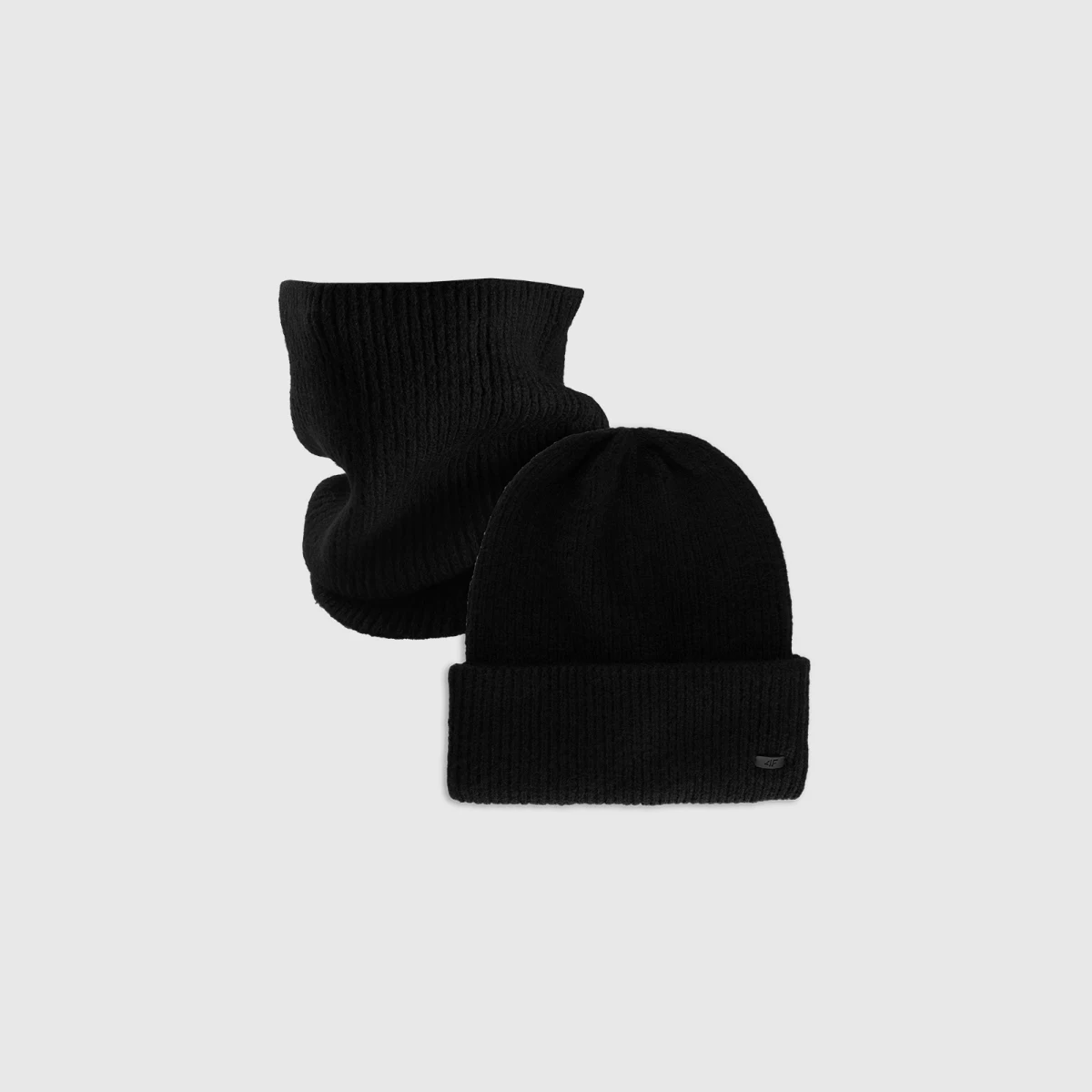 Unisex zimní set čepice a nákrčník - černý · záber 1