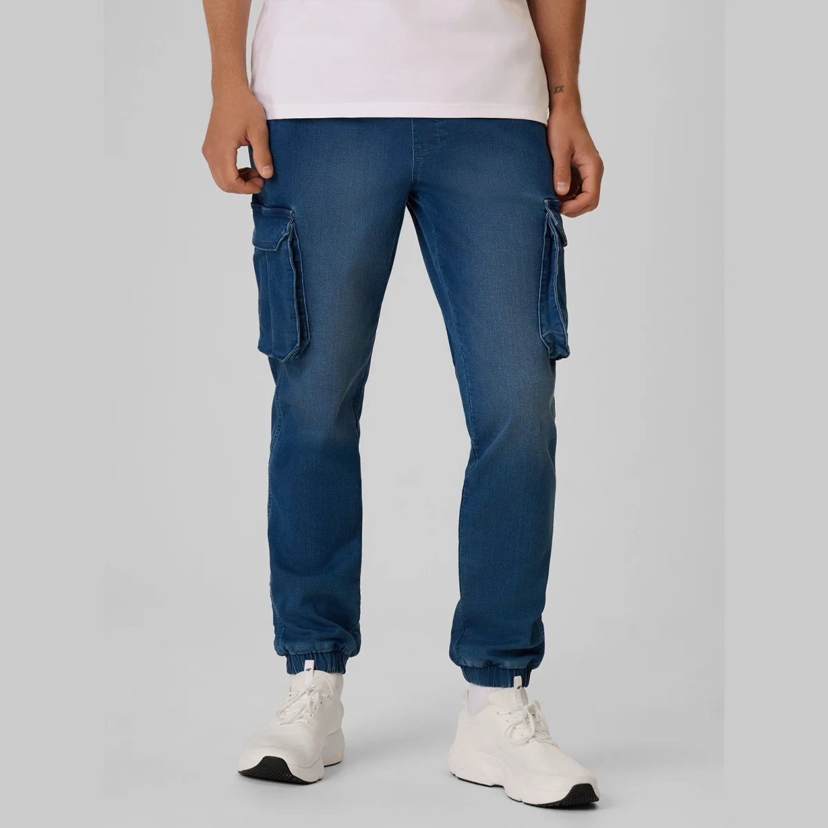 Pánské casual cargo kalhoty - denim · záber 2