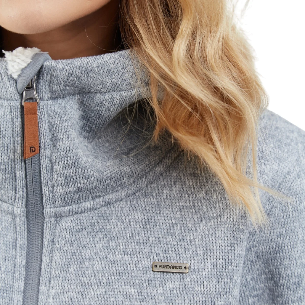 Dámska zateplená mikina so zipsom FUNDANGO Ara Fleece Jacket-745- grey heather · záber 5