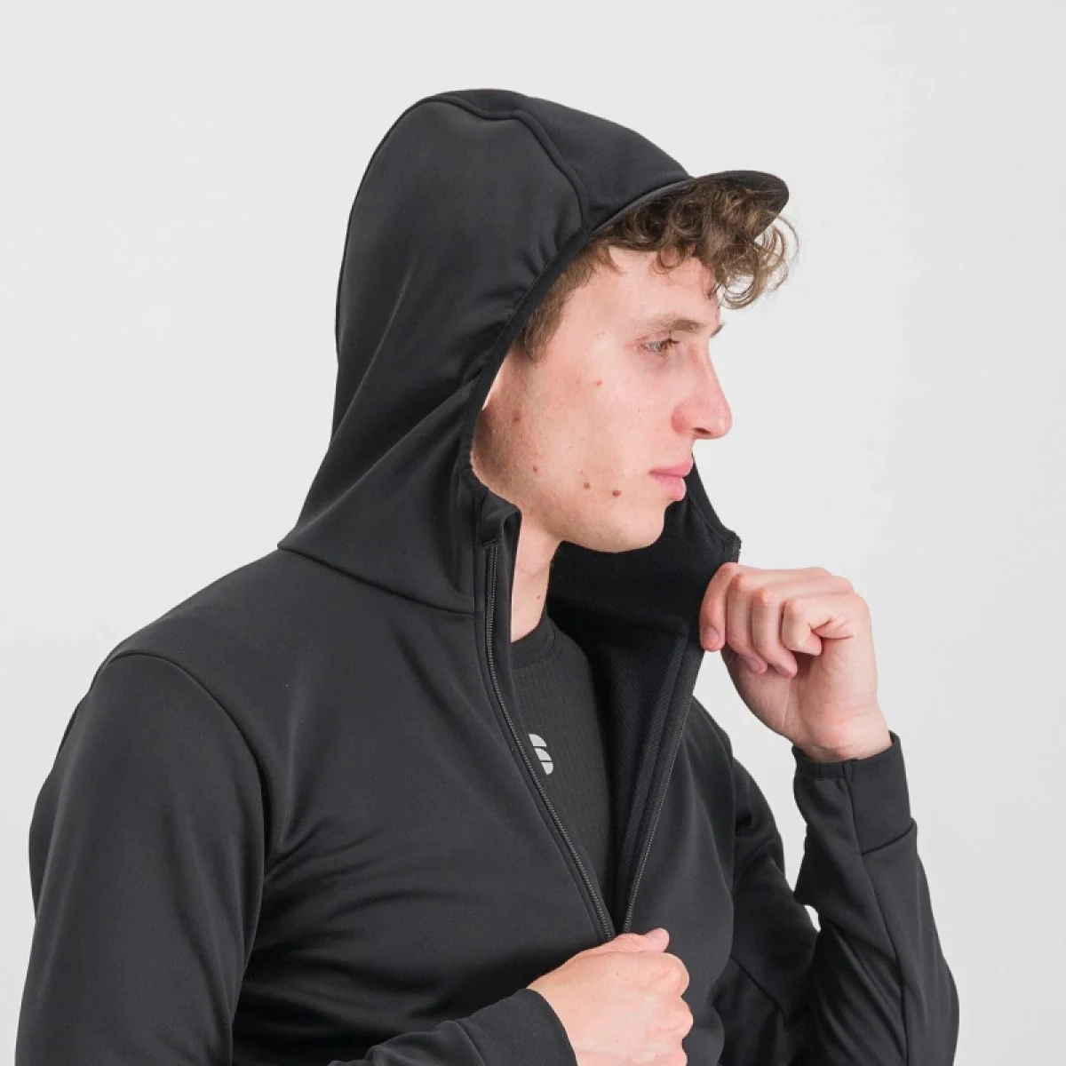 Pánská cyklistická bunda s kapucí SPORTFUL Metro softshell, black · záber 5