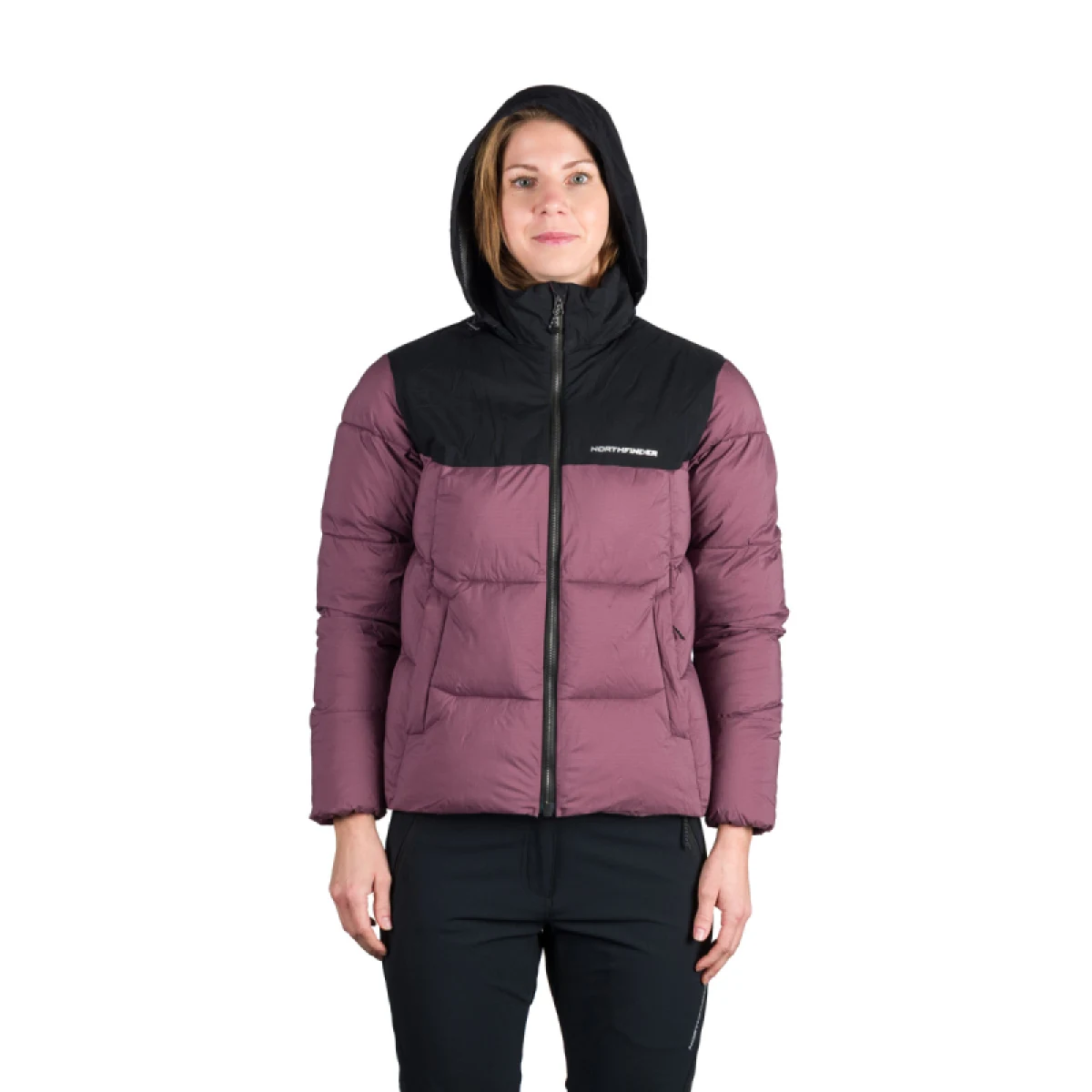 Dámska turistická bunda NORTHFINDER MINDI-676grapeblack · záber 3