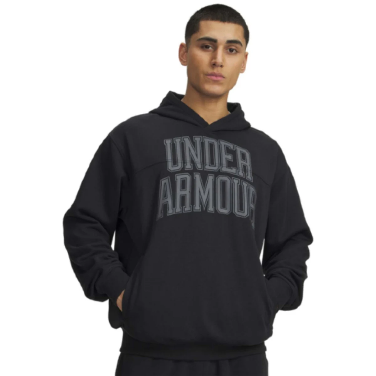 Pánska mikina s kapucňou UNDER ARMOUR UA Rival LW Graphic Hoodie-BLK · záber 1