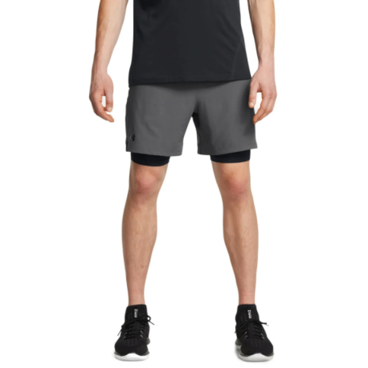 Pánské tréninkové kraťasy UNDER ARMOUR UA Vanish Woven 2in1 Sts-GRY · záber 1