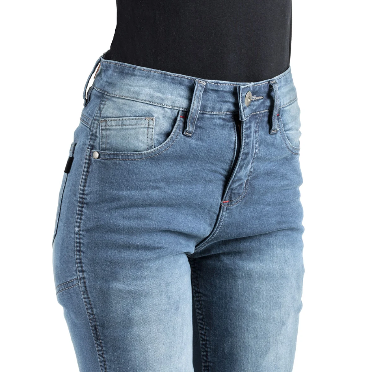 Dámske moto jeansy W-TEC Lustipa Farba modrá, · záber 4