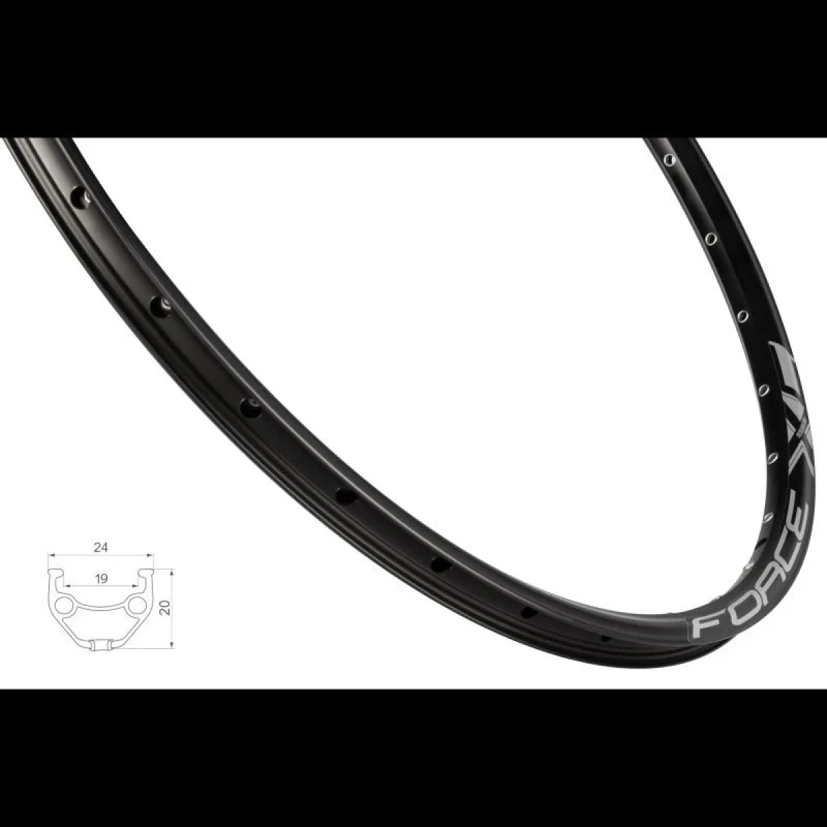 Force Ráfek XC BASIC DISC 559x19, 32děr, černý · záber 1
