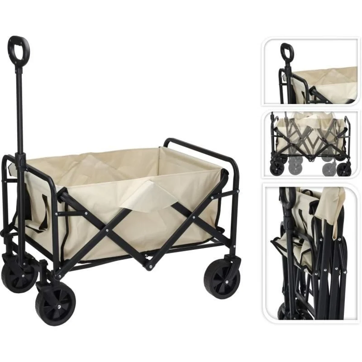 Progarden Plážový vozík skládací 75 cm bílá · záber 1