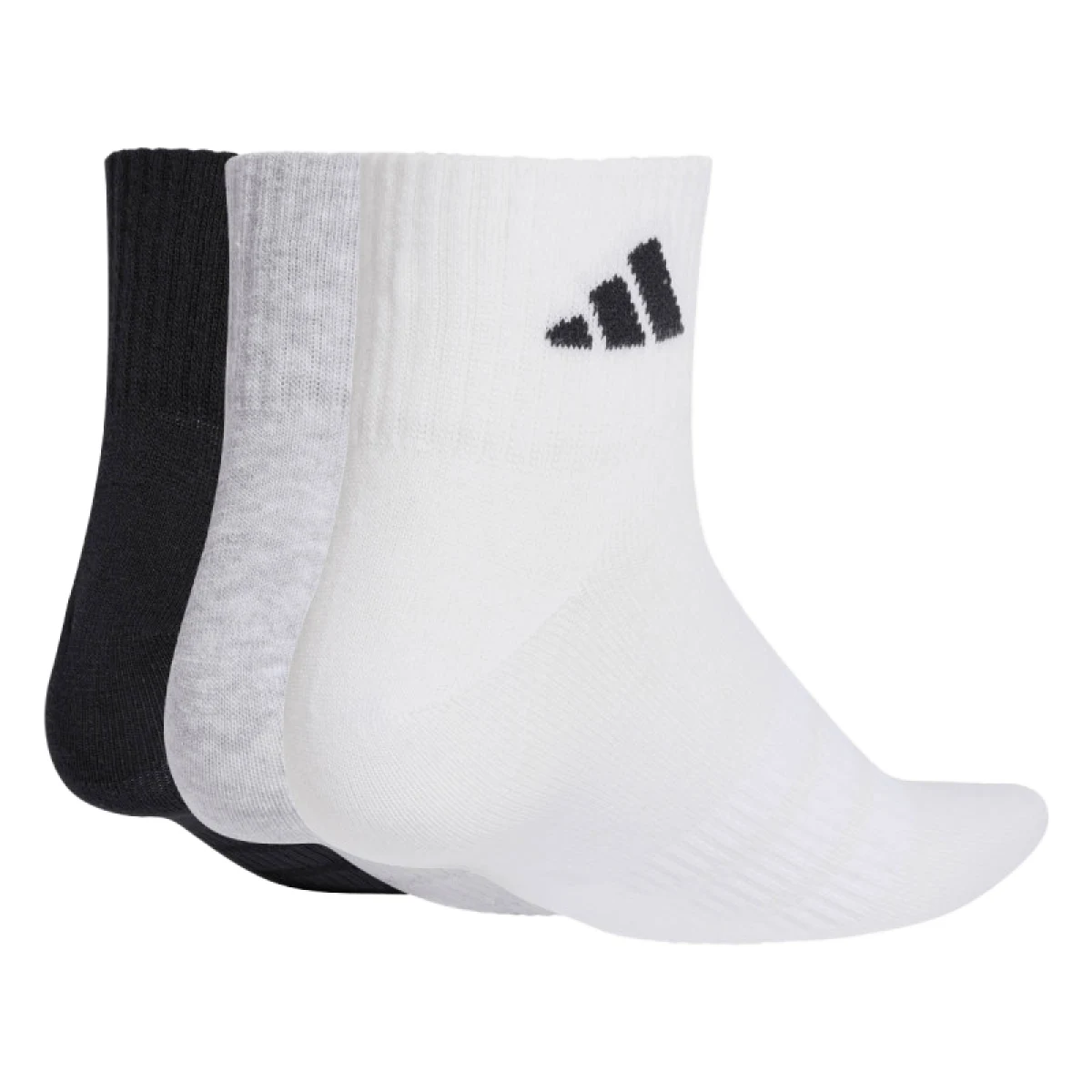 Ponožky ADIDAS 3PACK-T ESS ANK 3P MGREYH WHITE BLACK · záber 2