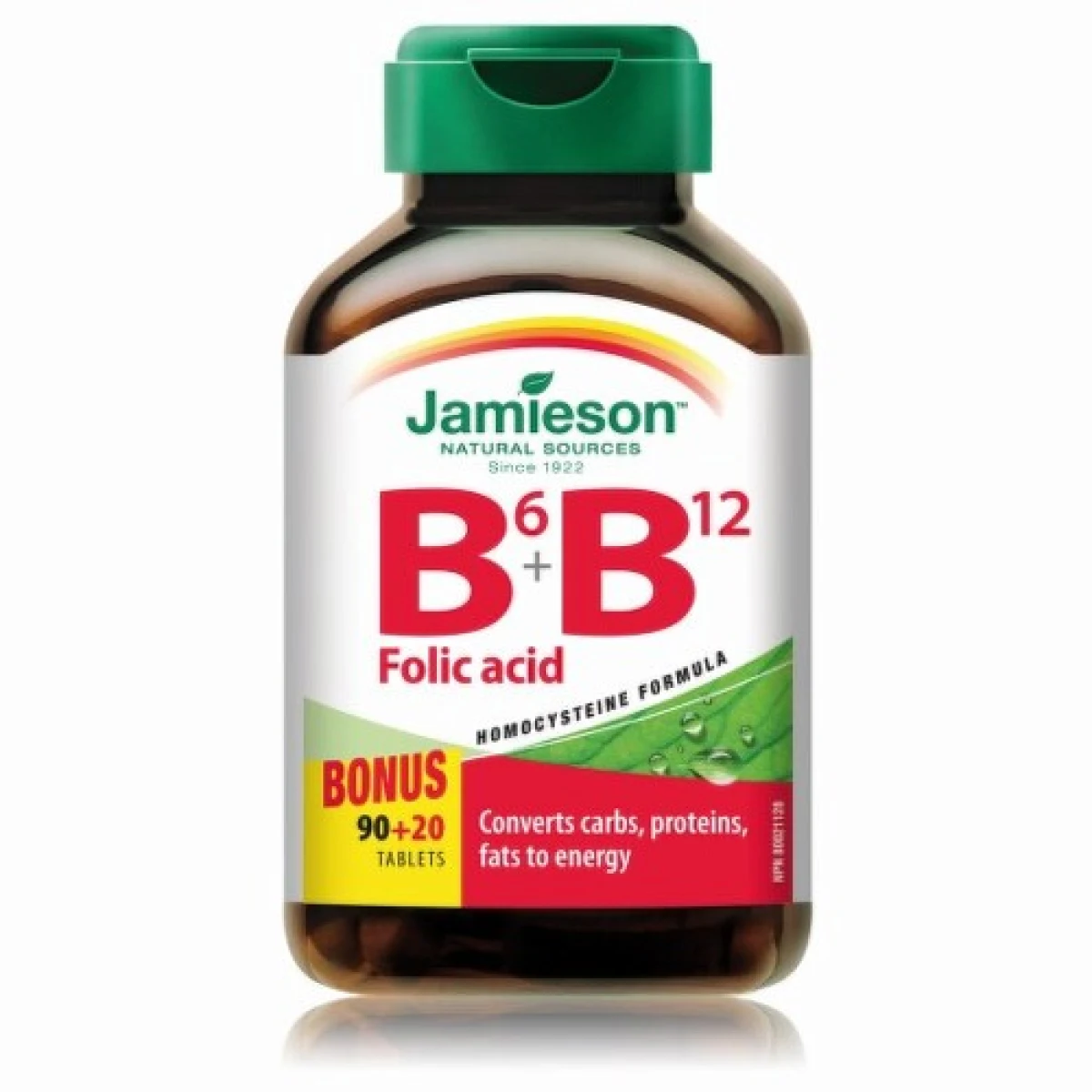 JAMIESON Vitamíny B6 + B12 a kyselina listová 110 tabliet · záber 1