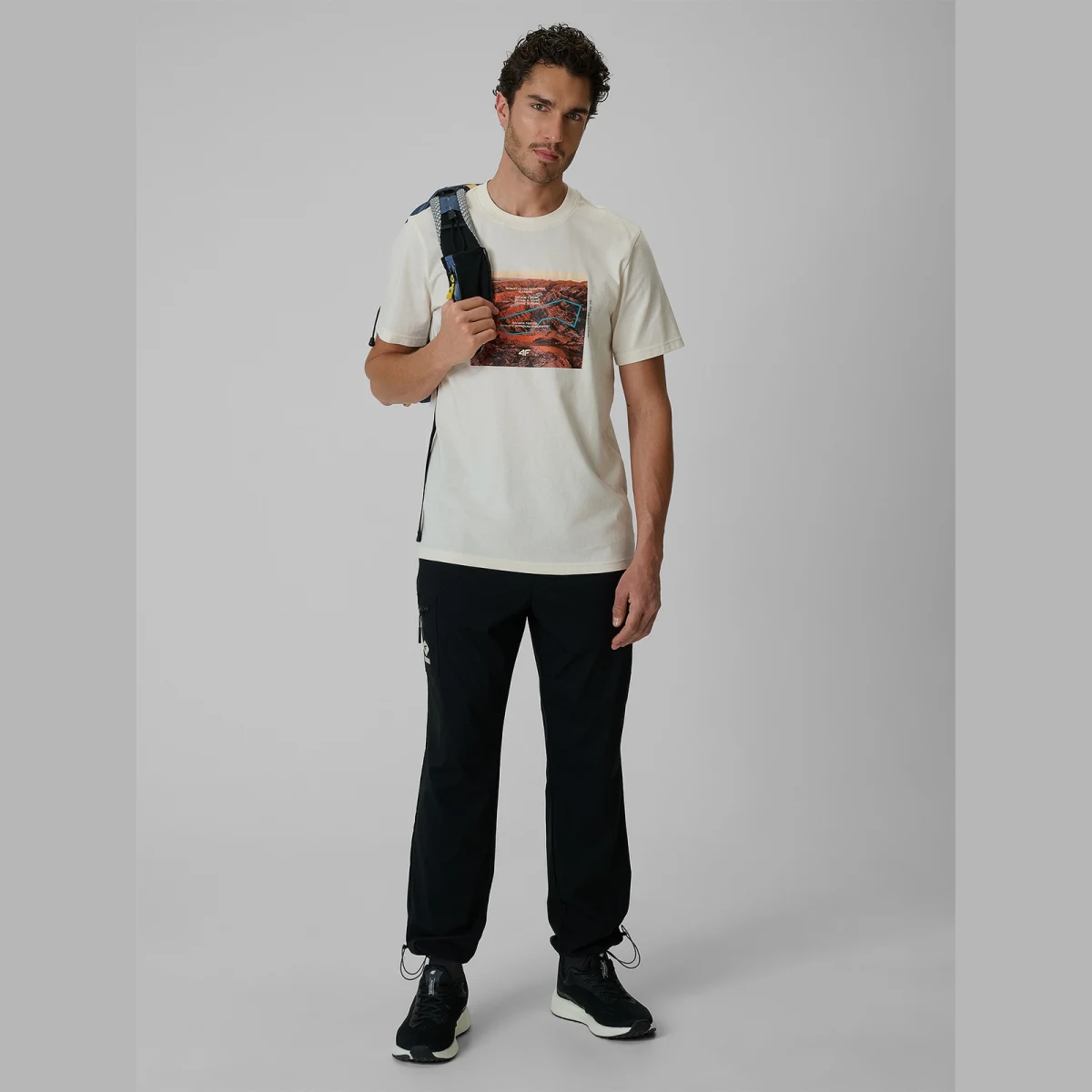 T-shirt regular s potiskem pánské - bílé · záber 2