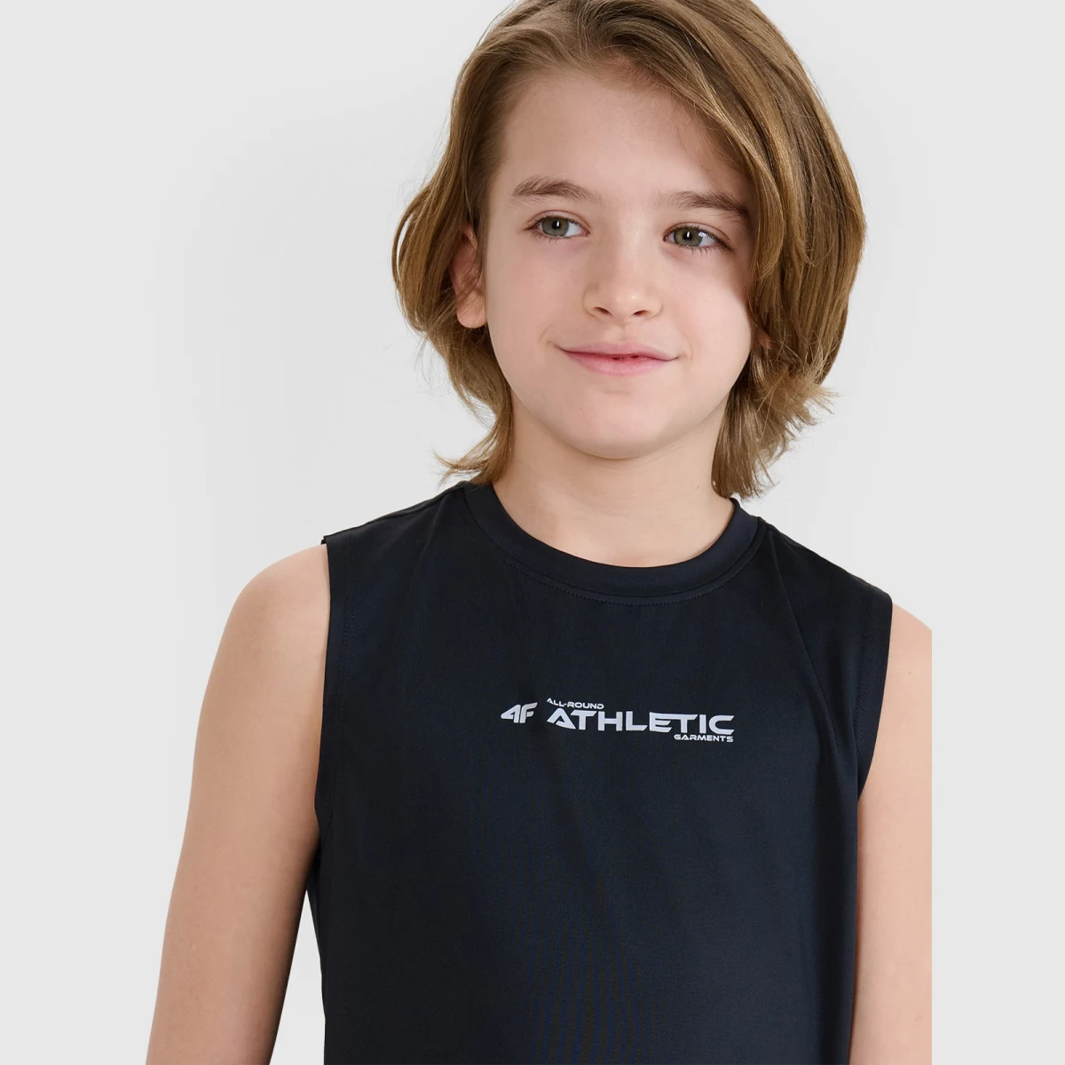 Chlapecký sportovní rychleschnoucí tank top - černý · záber 1