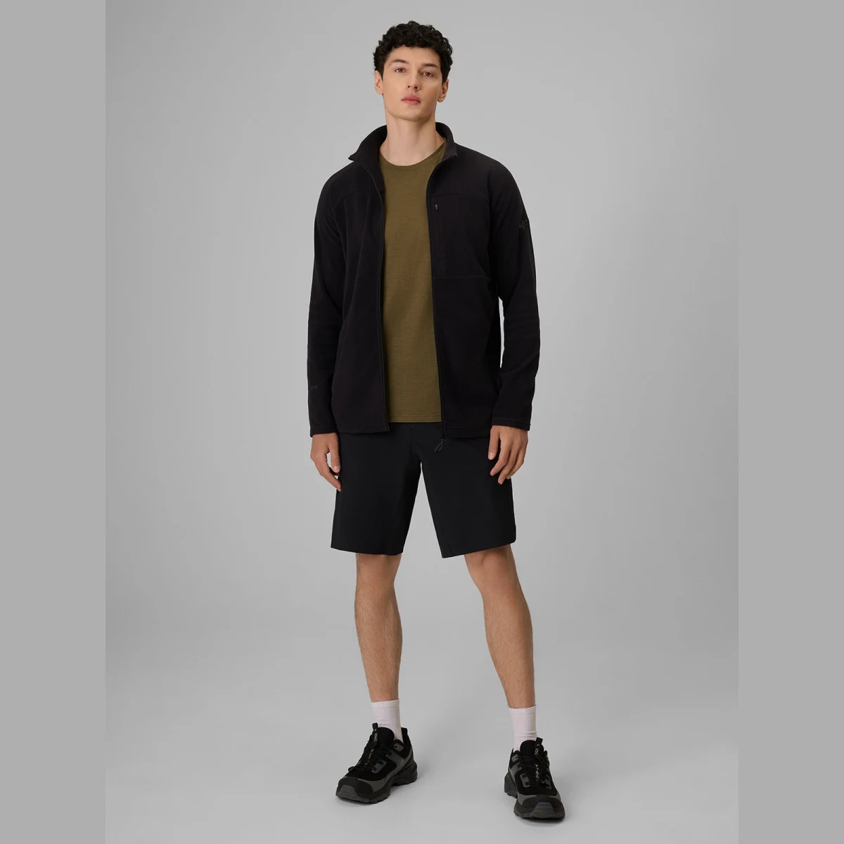 Fleece regular bez kapuce Polartec pánský - černý · záber 2