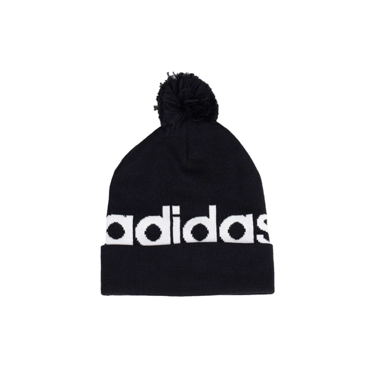 Dámská zimní čepice ADIDAS POMPOM BEANIE BLACK WHITE · záber 3