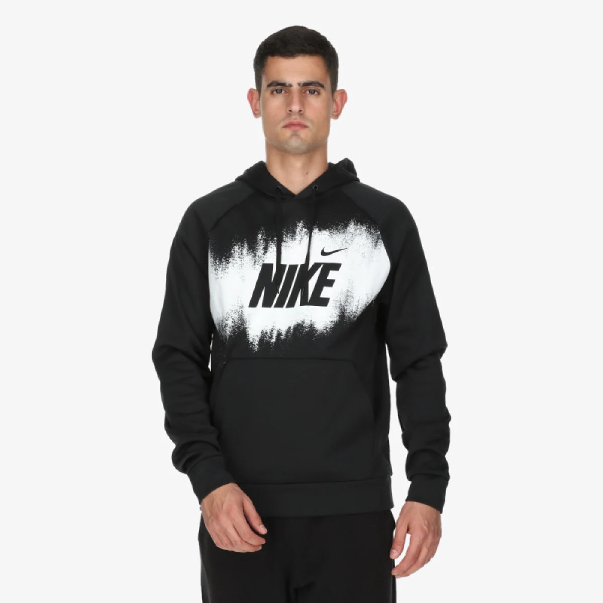 Pánska zateplená tréningová mikina s kapucňou NIKE M NK TF FLEECE PO HD GFX BLACK · záber 2